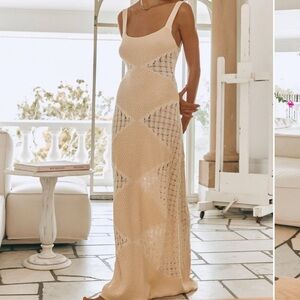 Elegant Cream Maxi Dress